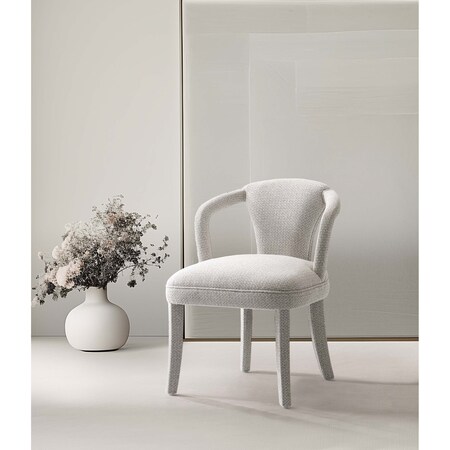 Manhattan Comfort Palmer Dining Armchair in Silver Lining DC088AR-SL